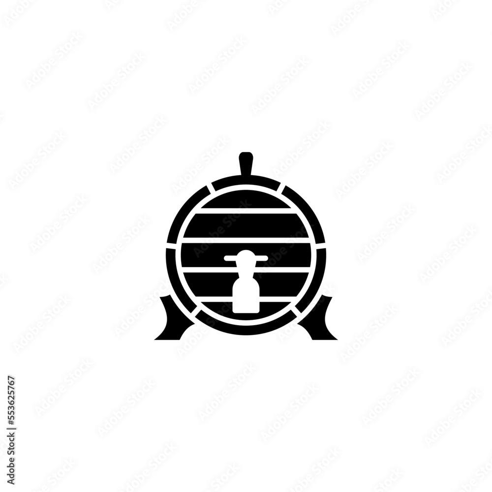 Fototapeta premium barrel beer icon vector design templates