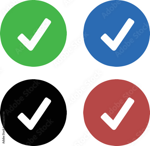 Check mark icon set, Check mark sign vector, Done icon set