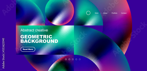 Shiny circles and round elements geometric background. Vector illustration for wallpaper, banner, background, leaflet, catalog, cover, flyer