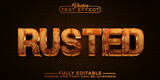 Orange Metal Rusted Vector Editable Text Effect Template