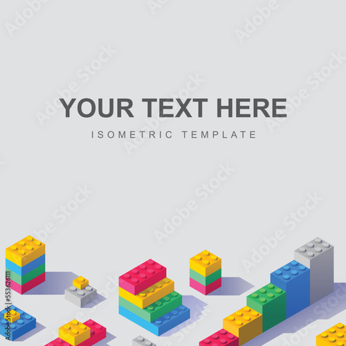 blocks toy, Back to school. 3d design vector. Poster