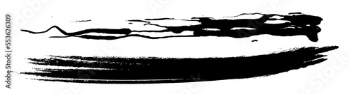 お正月の美しい筆模様。手書きの線。ブラシストローク。