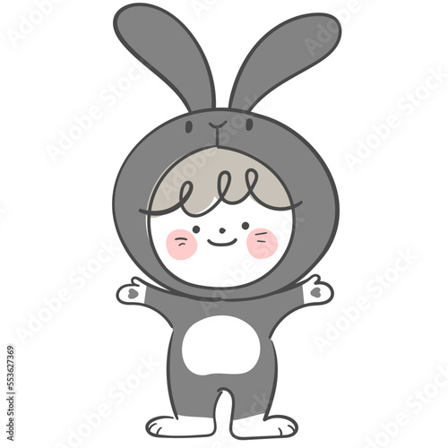 검은토끼 의상을 입은 캐릭터