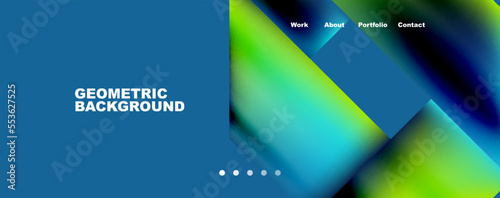 Trendy minimal geometric composition abstract background. Triangle fluid bright colors backdrop. Vector Illustration For Wallpaper, Banner, Background, Card, Book Illustration, landing page