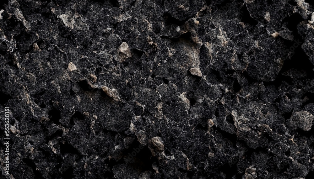 Rough black stone surface texture, Generative AI Rough black stone surface texture, Generative AI
