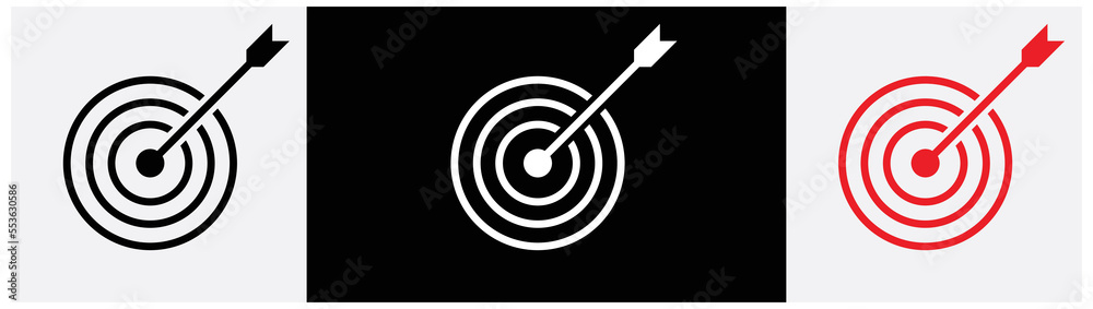 circle target arrow icon set. silhouette style symbol for app and web, vector illustration circle target arrow icon set. silhouette style symbol for app and web, vector illustration