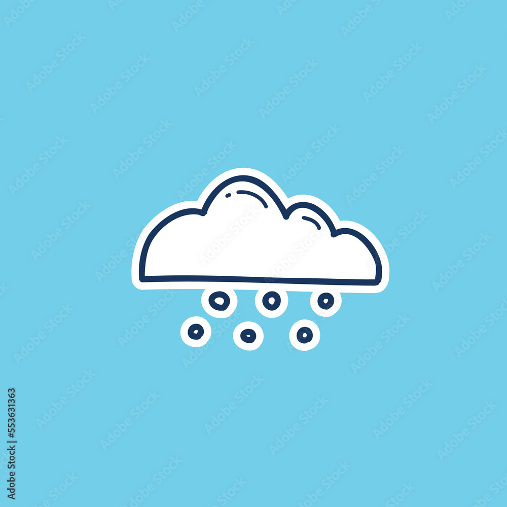 blizzard weather icon doodle hand drawing outline fill style. snow with wind weather doodle icon blizzard weather icon doodle hand drawing outline fill style. snow with wind weather doodle icon