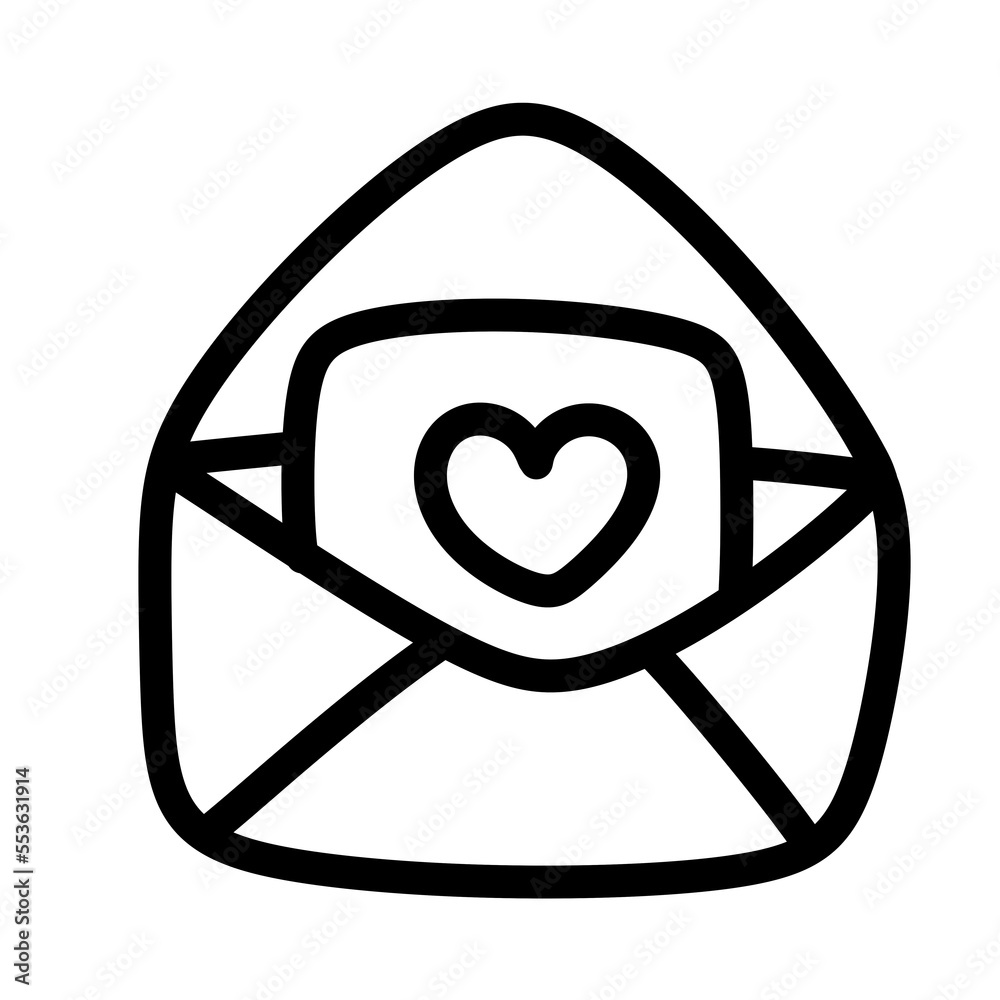 Valentines elements romantic letter line Icon. Valentines elements romantic letter line Icon.