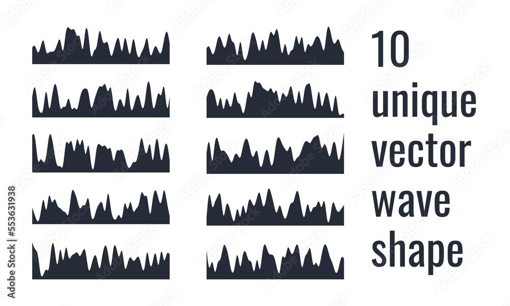Obraz premium Wave Vector Shape for any Design, Creative Wave Object Shape