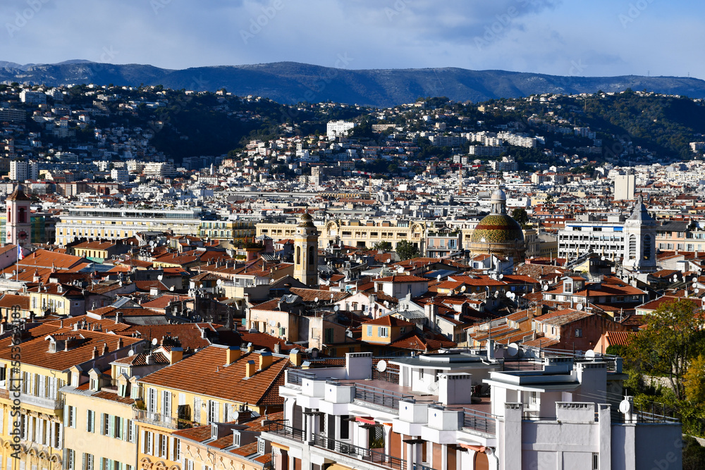 View over the rooftops of the city of Nice in France (December 2019)