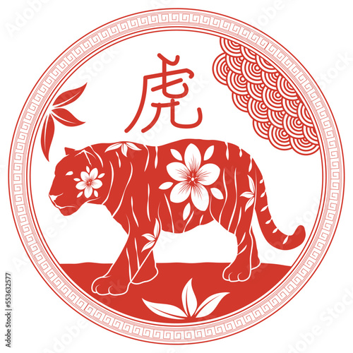 tiger chinese zodiac emblem