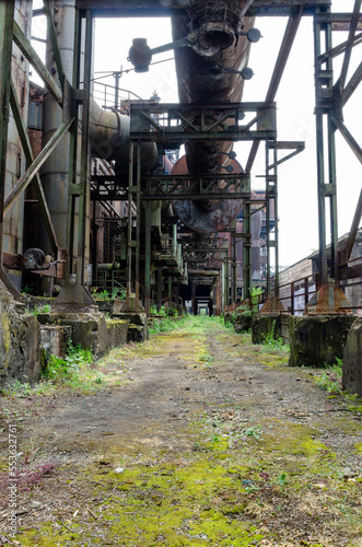 old abandoned industrial plant.