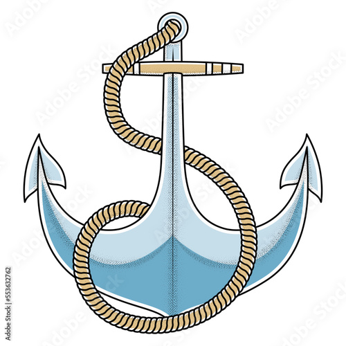 anchor old school tattoo