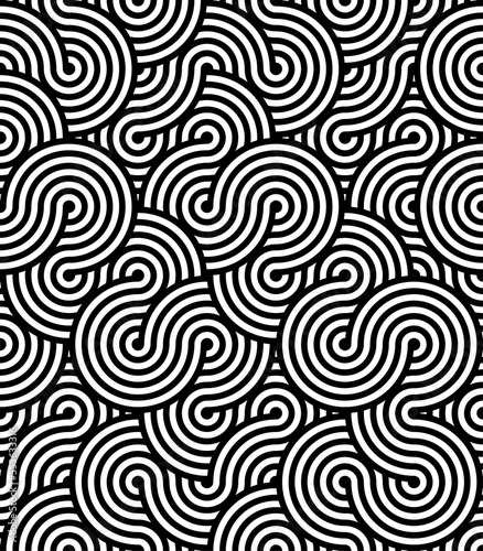 Seamless Wave Vector 1920s Art Texture. Continuous Line Graphic Gatsby Texture Pattern. Repetitive Decorative 20s Deco Pattern. stock illustration 1920-1929, Abstract, Art, Art Deco, Backgrounds