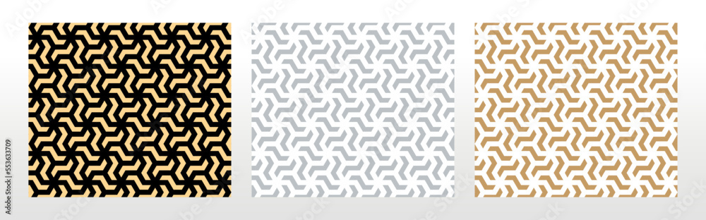Set of abstract geometric patterns. Seamless vector backgrounds. Colored ornaments Graphic modern patterns Simple lattice graphic design Set of abstract geometric patterns. Seamless vector backgrounds. Colored ornaments Graphic modern patterns Simple lattice graphic design