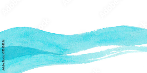 波をイメージした水彩背景　背景イラスト　アブストラクト　 水彩テクスチャ素材　海
