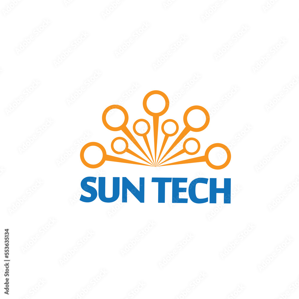 Obraz premium technology logo design tech modern