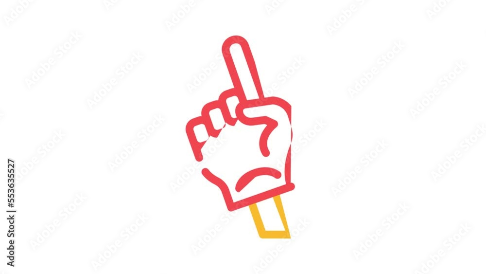 hand fan accessory color icon animation