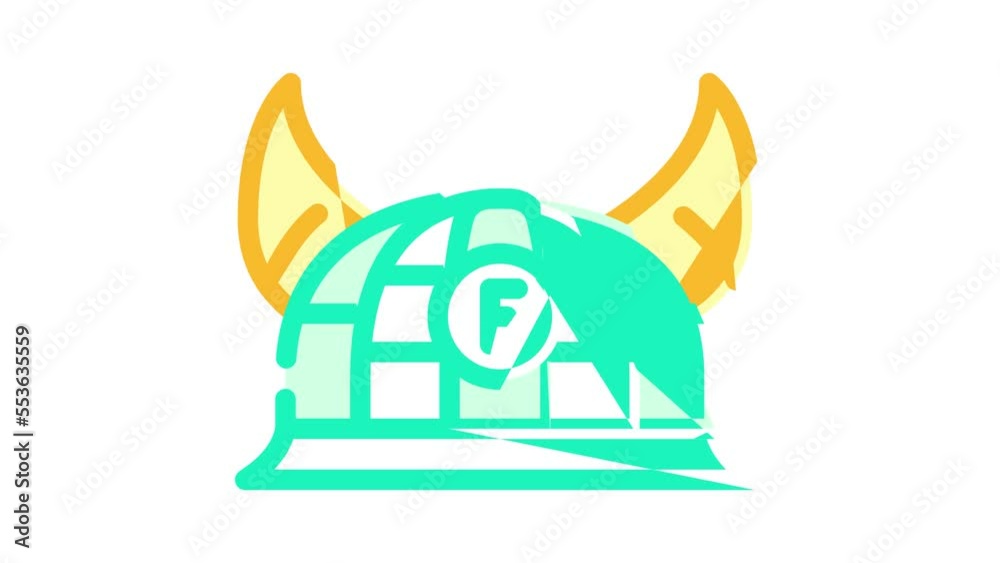 fan hat color icon animation