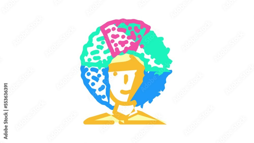 wig fan color icon animation