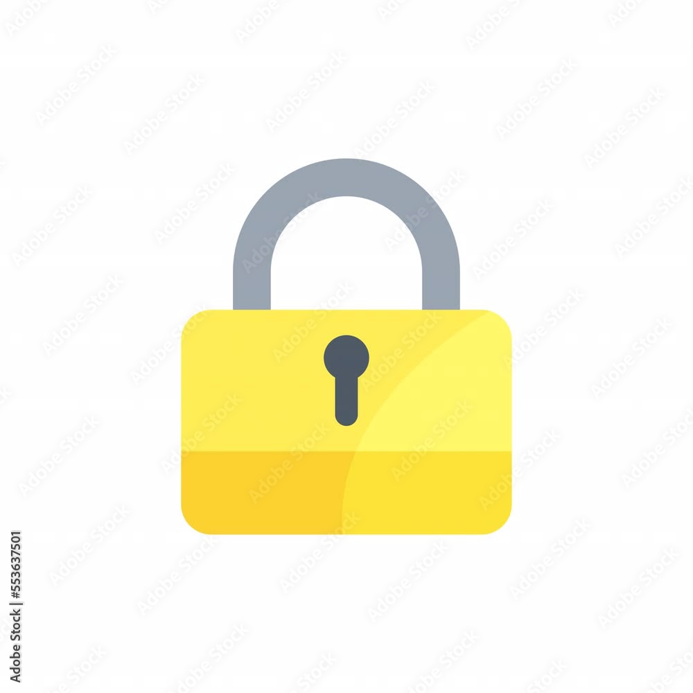 privacy lock icon animation 4k privacy lock icon animation 4k
