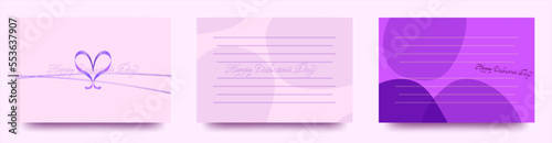 オリジナルバレンタインベクター文字と　シンプルな楕円柄の　メッセージが書ける　長方形テンプレートカード/ポストカード/メモ/背景/壁紙/ビジネス