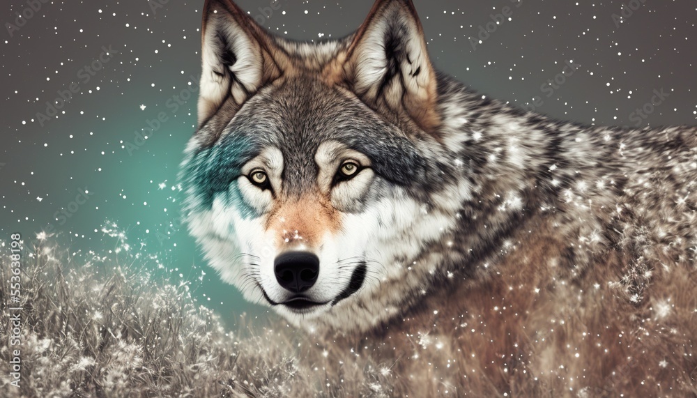 wolf in the snow wolf in the snow
