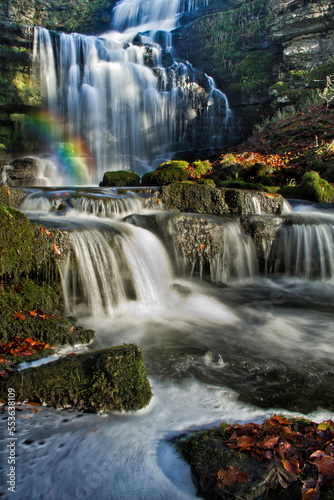 Scaleber Force , A beautiful waterfall in the Yorkshire Dales national park in Britain