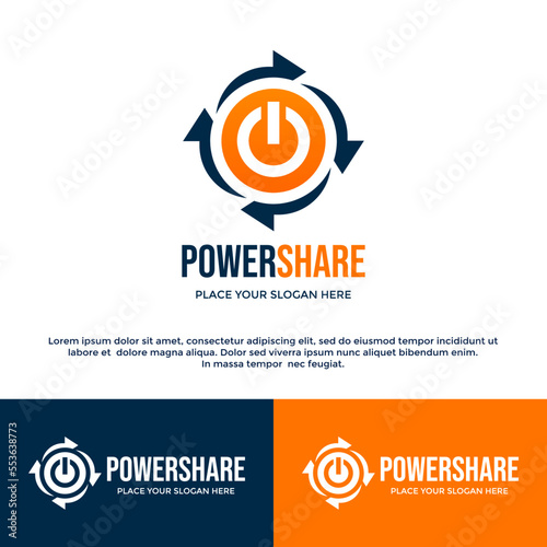 Power share vector logo template