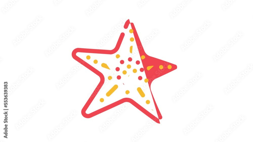 starfish marine animal color icon animation starfish marine animal color icon animation