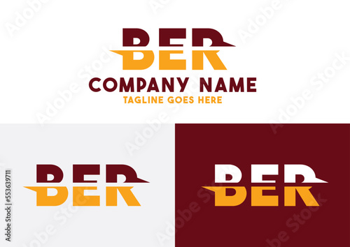 Letter BER logo design vector template, BER logo