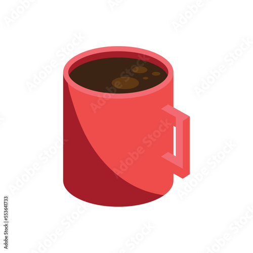 coffee mug isometric style