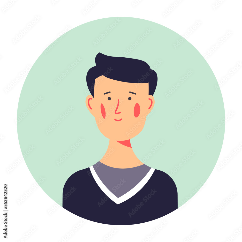 Portrait of teenage boy, teenager photo or avatar