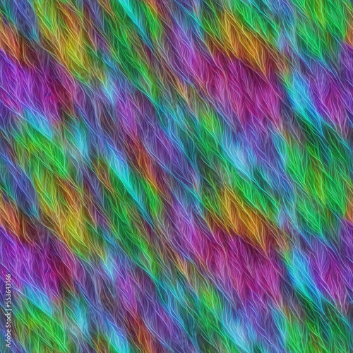 seamless texture of rainbow feathers