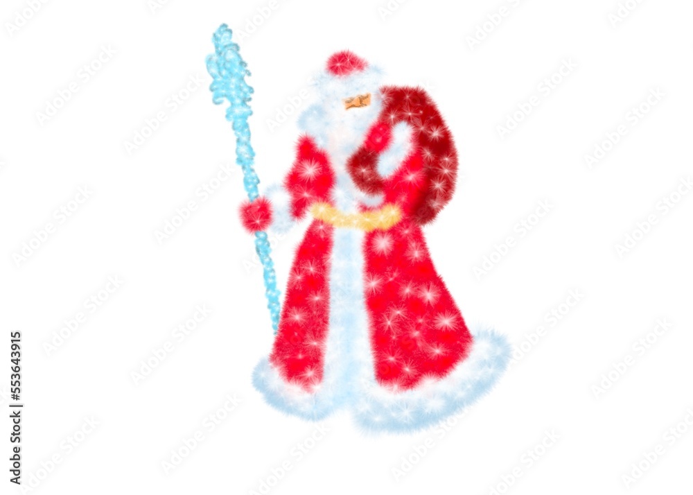 Santa Claus (Ded Moroz) Christmas illustration isolated png Santa Claus (Ded Moroz) Christmas illustration isolated png