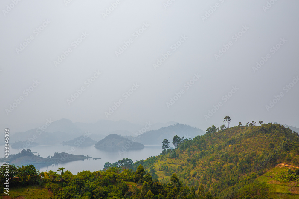 mist over the mountains and lakes