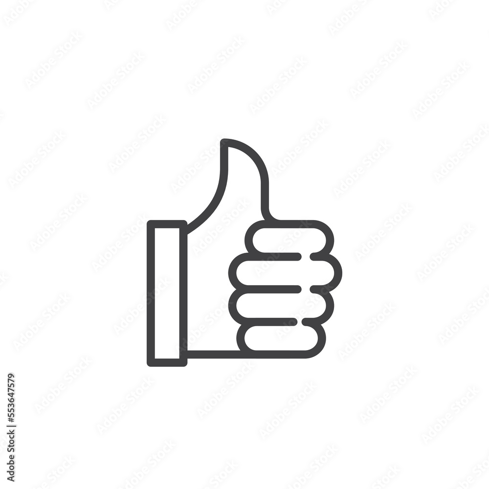 Like gesture line icon Like gesture line icon