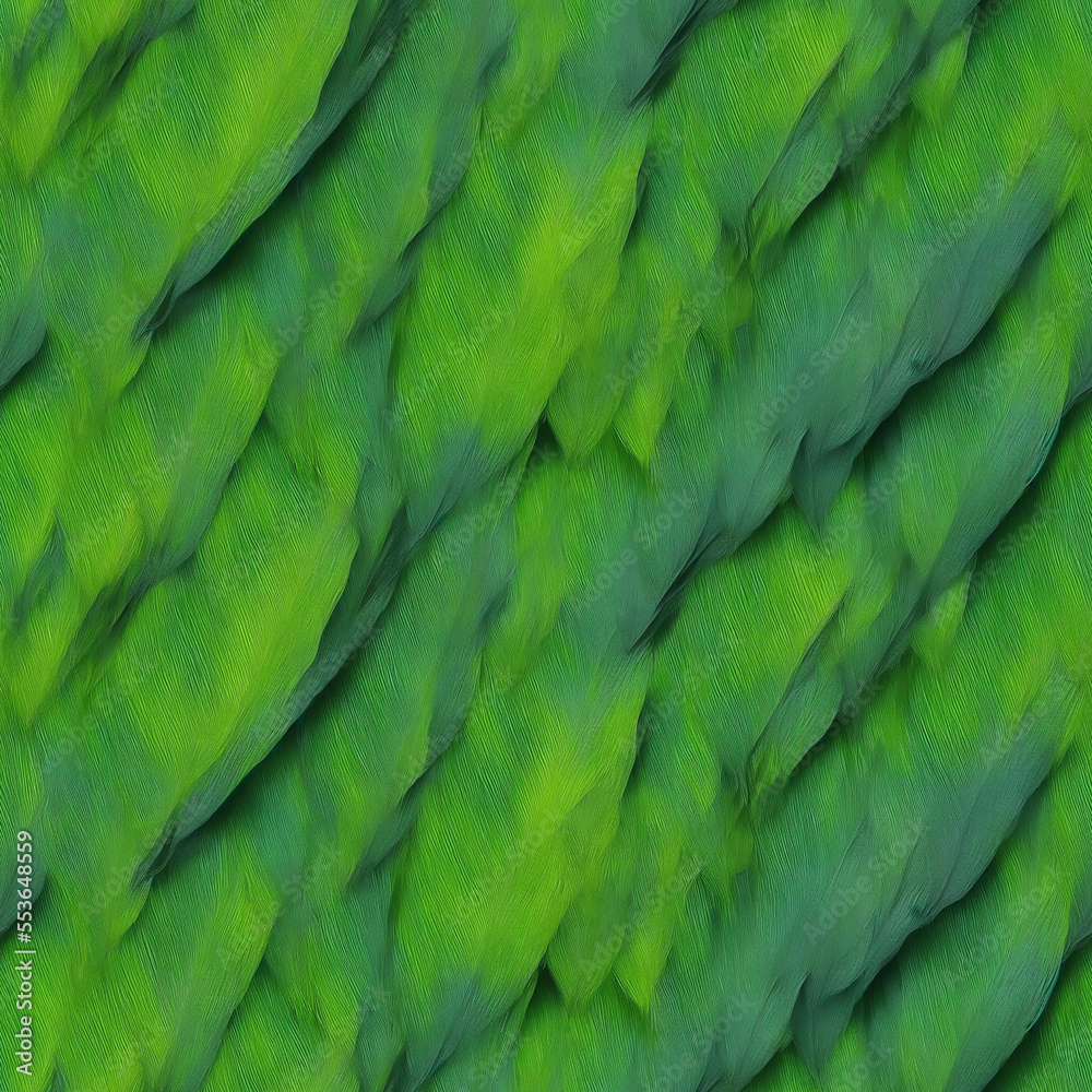 Fototapeta premium seamless texture of iridescent green feathers