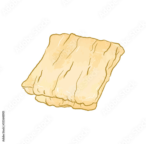 Rectangular yellow skin tofus in flat illustration art design 