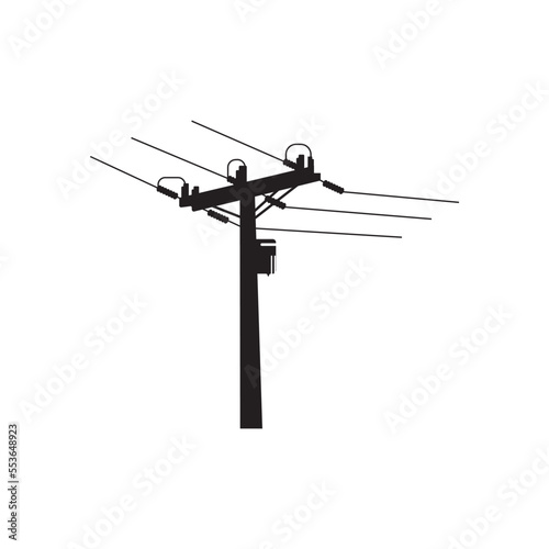 electric pole icon vector illustration symbol design