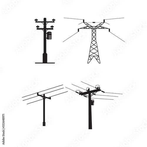 electric pole icon vector illustration symbol design