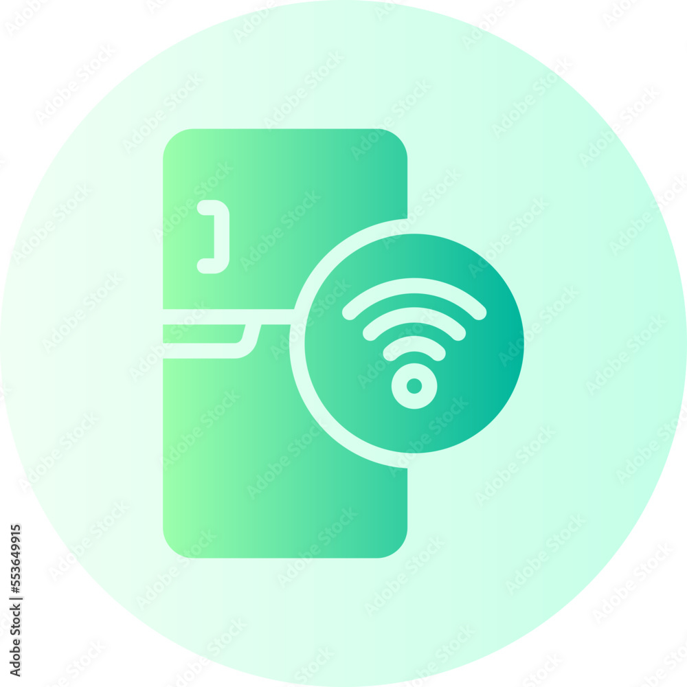 smart refrigerator gradient icon smart refrigerator gradient icon