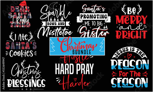 Christmas Sublimation Bundle T shirt Design