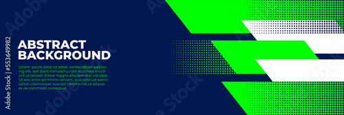 Abstract blue banner design vector, dynamic sporty horizontal background template for media promotion or web banner