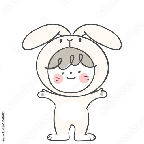 하얀토끼 의상을 입은 캐릭터