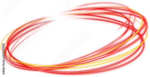 red neon lines on transparent background