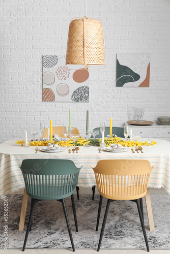 Festive table setting with ...
