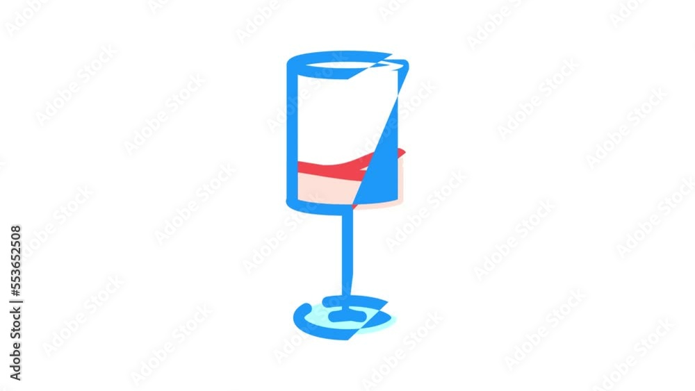 alcohol wine glass color icon animation
