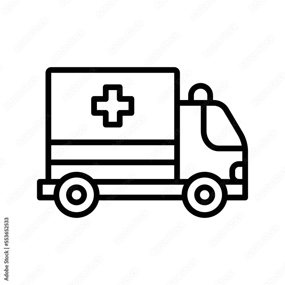 ambulance icon vector design template in white background ambulance icon vector design template in white background