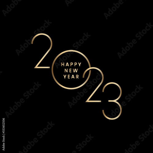 2023 Happy New Year Background Design. Greeting Card, Banner, Poster. Vector Illustration.